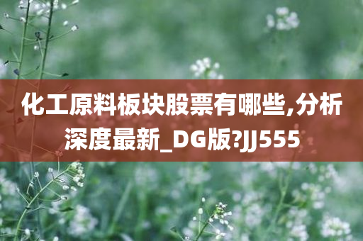 化工原料板块股票有哪些,分析深度最新_DG版?JJ555