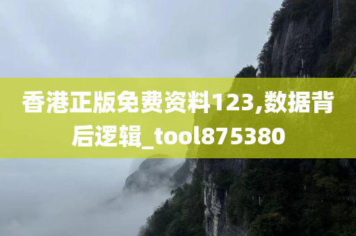 香港正版免费资料123,数据背后逻辑_tool875380