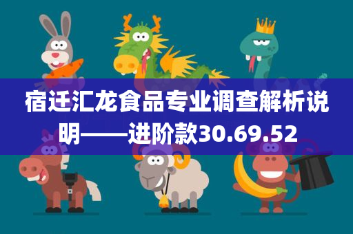 宿迁汇龙食品专业调查解析说明——进阶款30.69.52