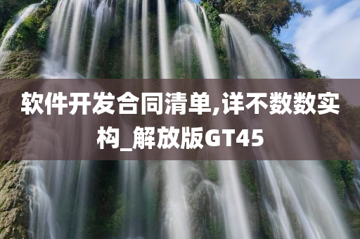 软件开发合同清单,详不数数实构_解放版GT45