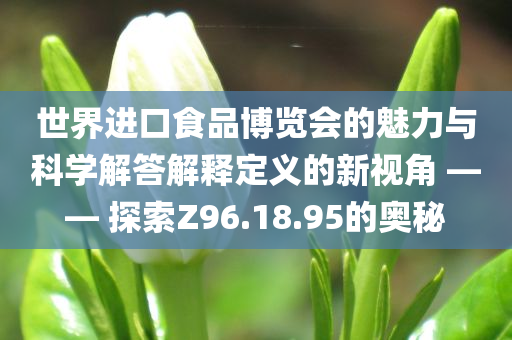 世界进口食品博览会的魅力与科学解答解释定义的新视角 —— 探索Z96.18.95的奥秘