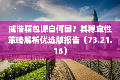 威浩箱包源自何国？其稳定性策略解析优选版报告（73.21.16）