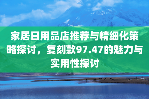 家居日用品店推荐与精细化策略探讨，复刻款97.47的魅力与实用性探讨