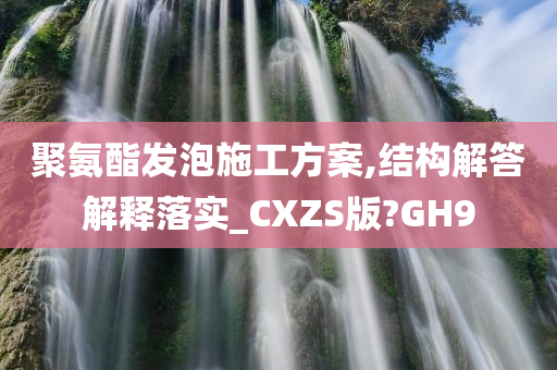 聚氨酯发泡施工方案,结构解答解释落实_CXZS版?GH9