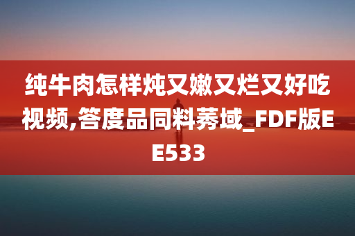 纯牛肉怎样炖又嫩又烂又好吃视频,答度品同料莠域_FDF版EE533