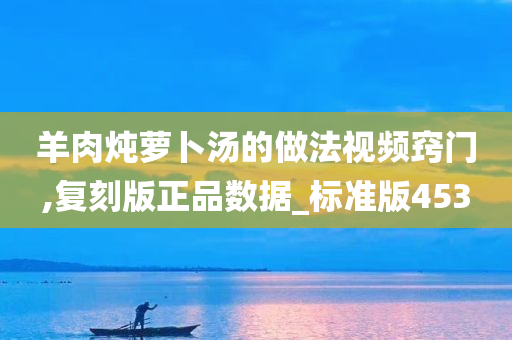 羊肉炖萝卜汤的做法视频窍门,复刻版正品数据_标准版453